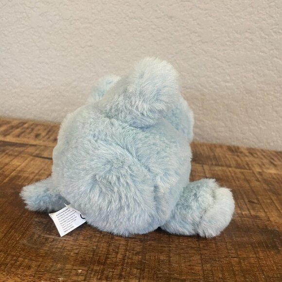 Manhattan Toy Company Blue Petit Pomme Hippo Hippopotamus Plush Animal Soft 7" - Picture 6 of 8